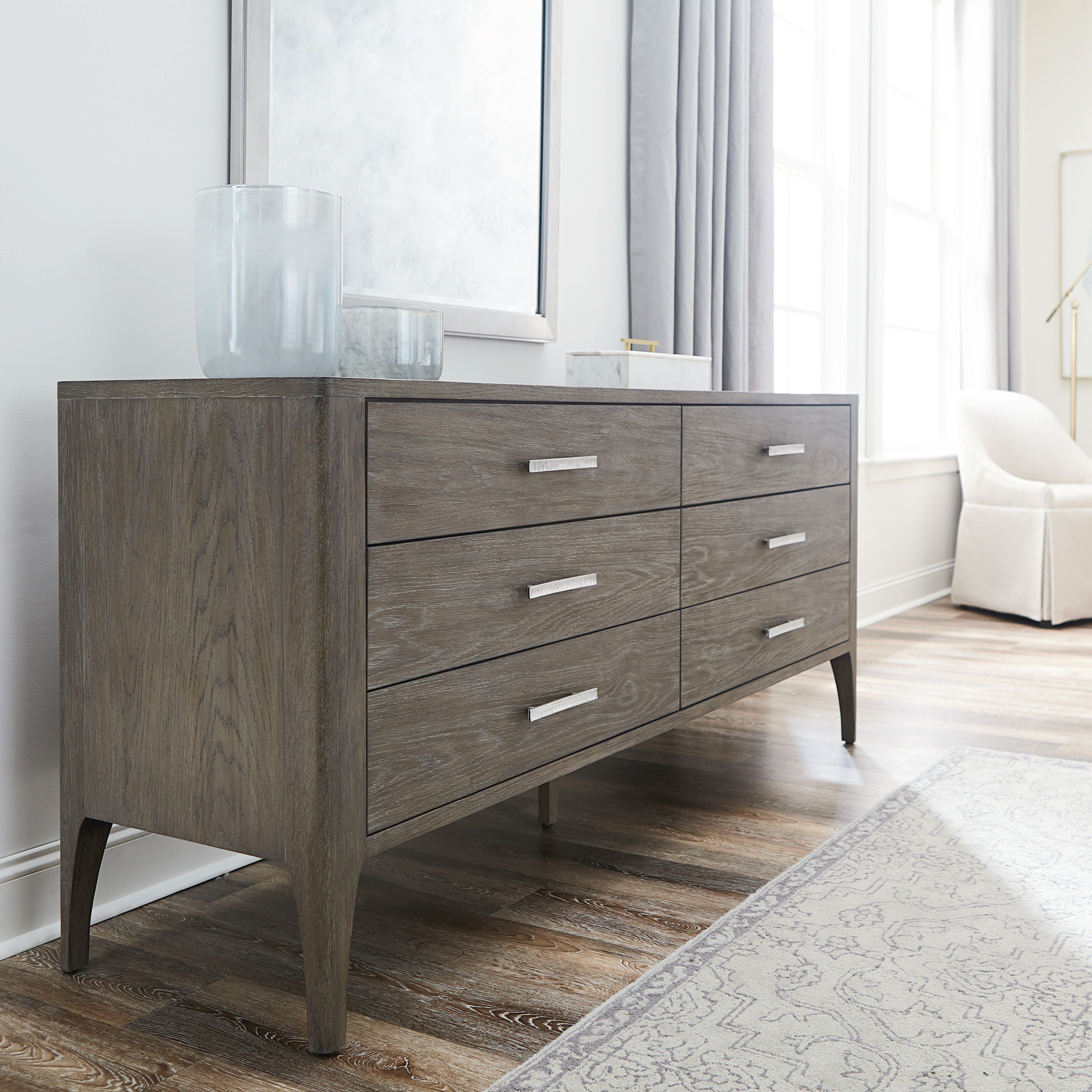 Bassett Modern Astor and Rivoli Modern Dresser with Self Closing